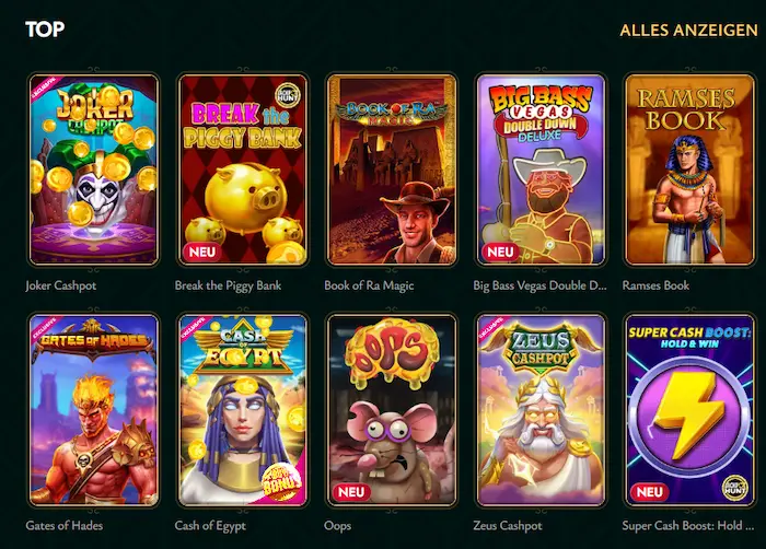 Cashed Casino spiele